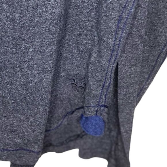 Robert Graham Mens Size Med Charcoal Blue Cotton Pull Over Long Sleeve T Shirt - Picture 5 of 5